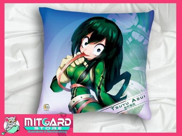 Pillow _ Boku no hero academia BNHA _ Tsuyu Asui Froppy _ Hugging pillowcase anime 45cm x45cm - 1